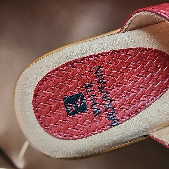 White Mountain Red Woven Mules - Picture 6 of 7